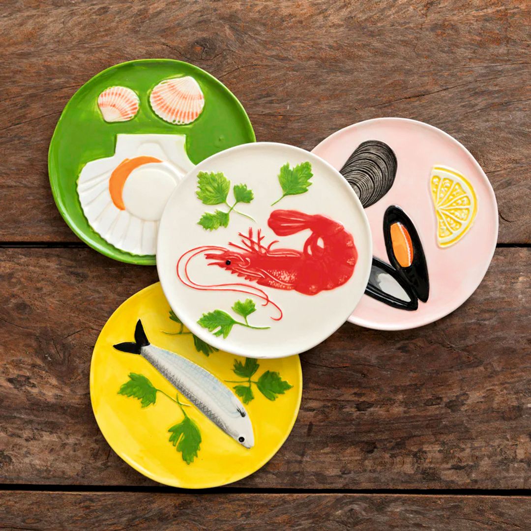 Set de platos inspirados en el mar, vajilla menaje de Katira