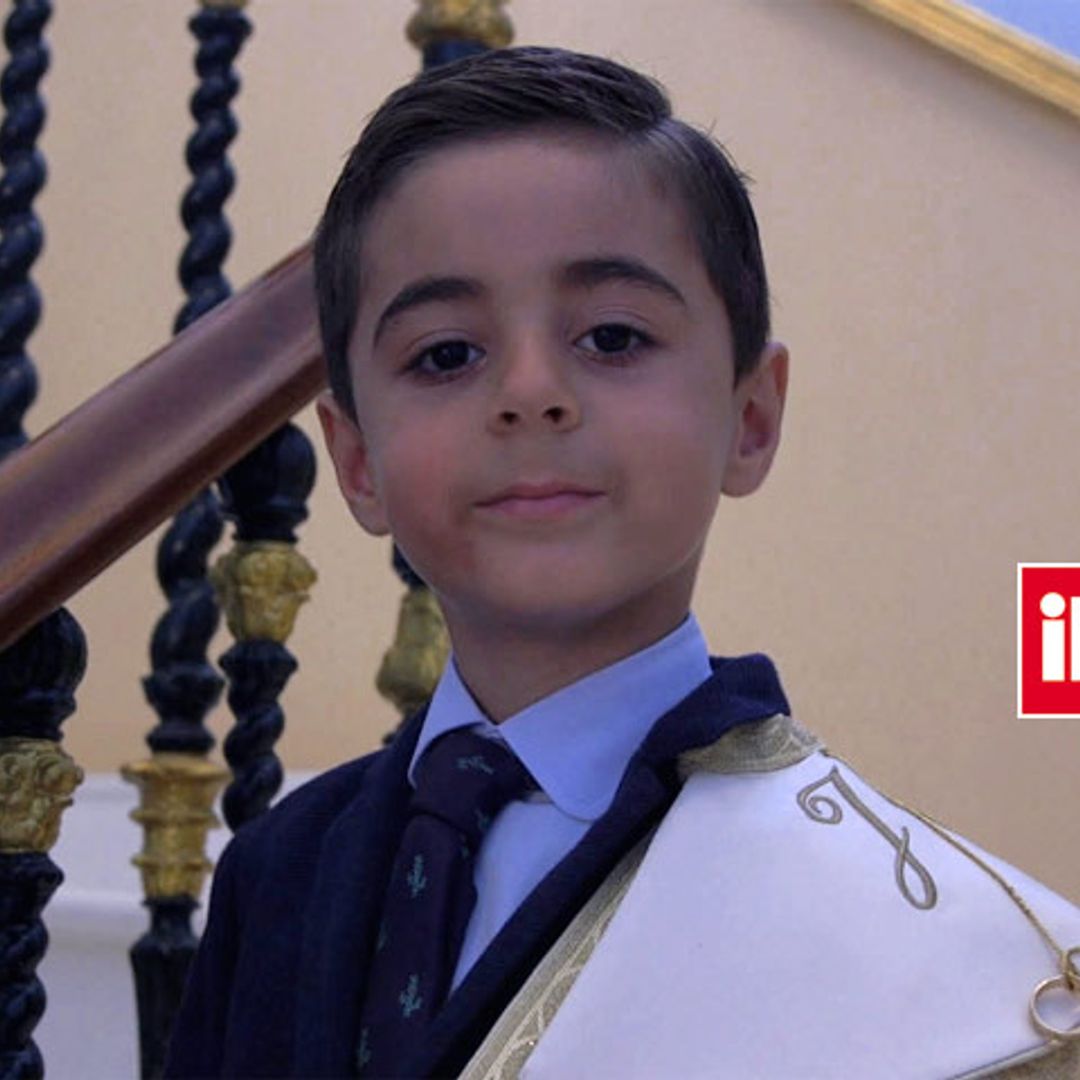 El pequeño José María, un 'minitorero' en la boda de su padre, Ortega Cano