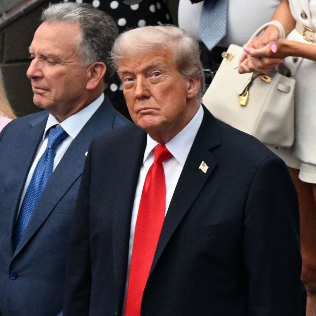 Donald Trump viendo la final de Carlos Alcaraz en el US Open
