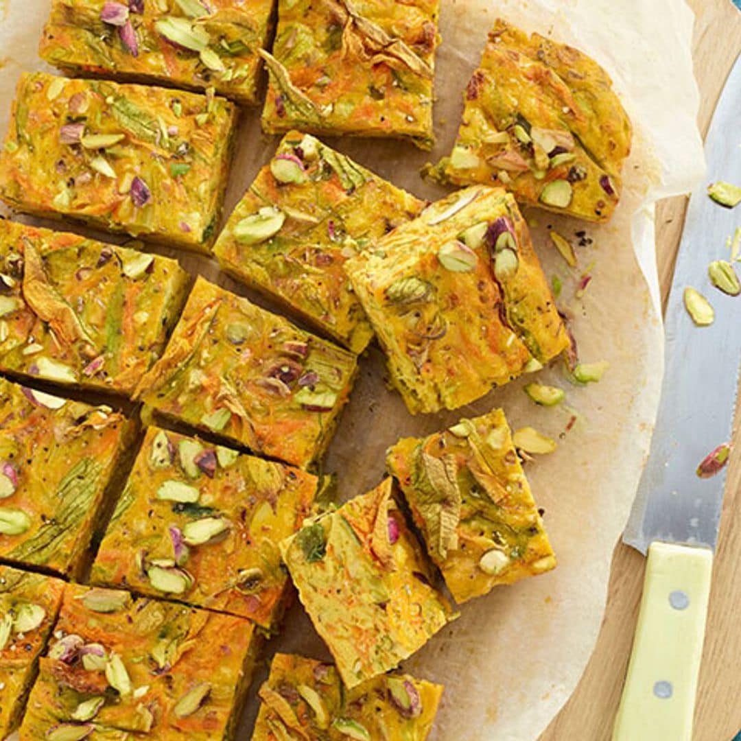 'Frittata' de zanahoria, yogur y frutos secos