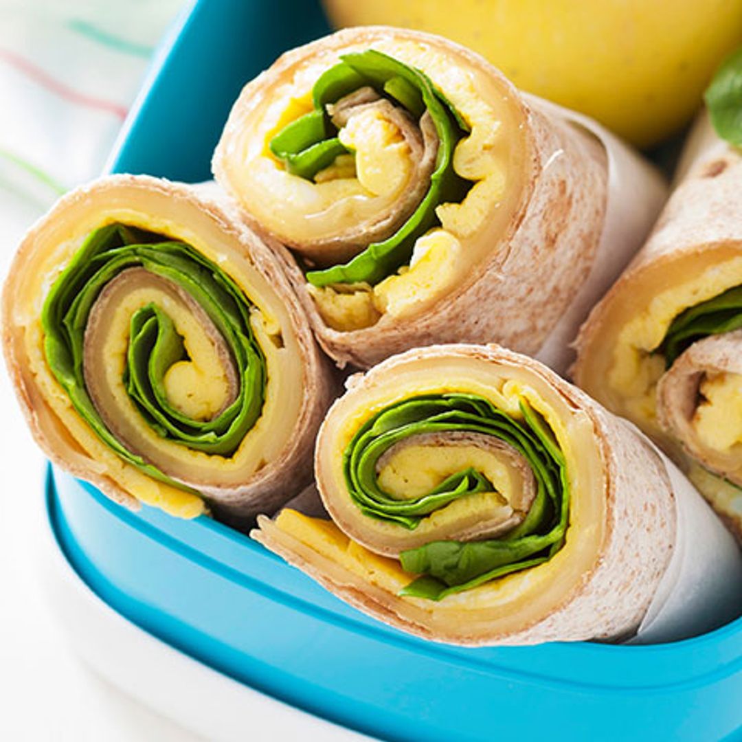 Burritos de tortilla con espinacas