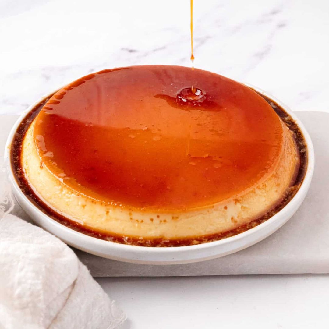 Flan con caramelo