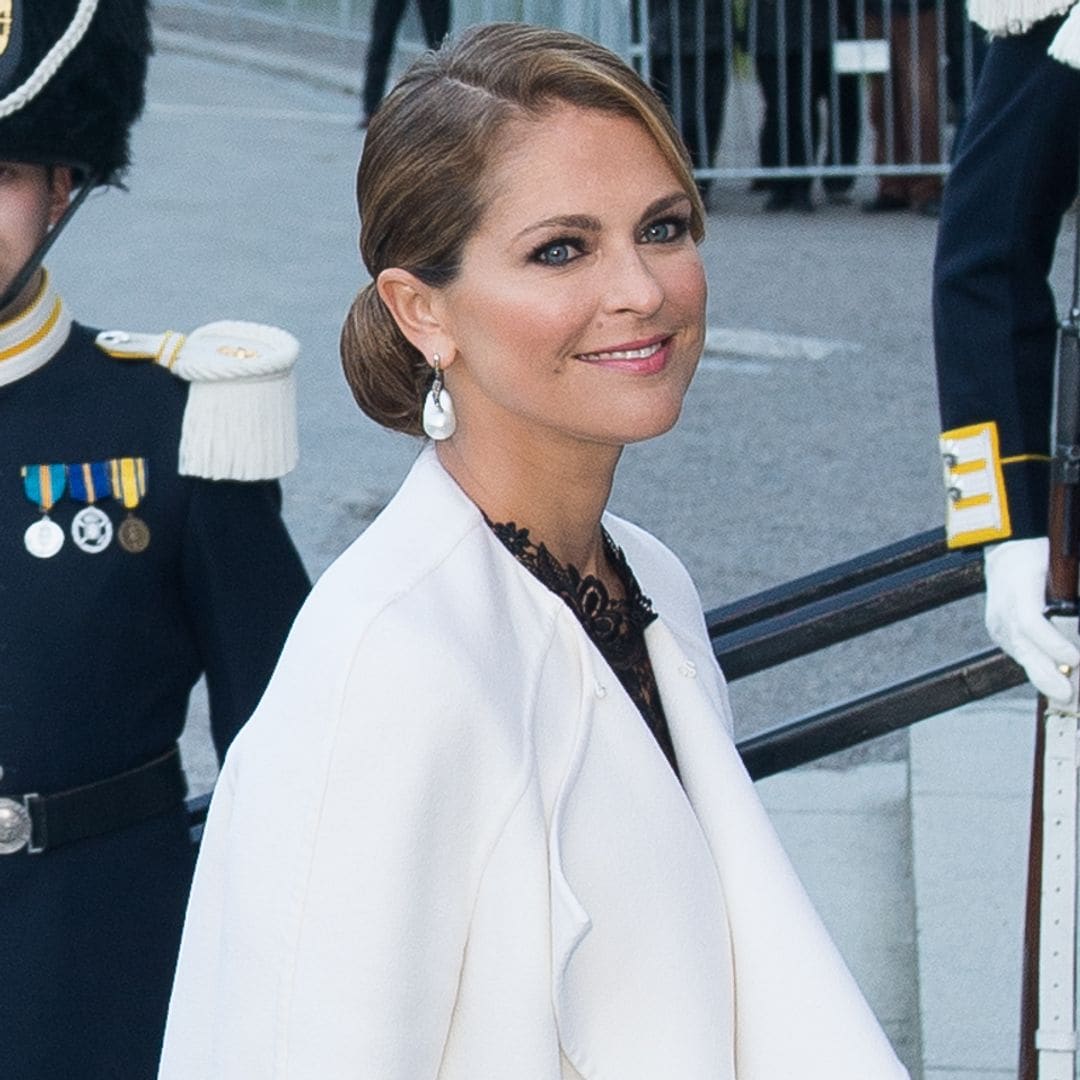 STOCKHOLM, SWEDEN - APRIL 29:  Princess Madeleine of Sweden arrives to the Nordic Museum to attend a concert of the Royal Swedish Opera and Stockholm Concert Hall to celebrate the 70th birthday of King Carl Gustaf of Sweden on April 29, 2016 in Stockholm, Sweden.  (Photo by Samir Hussein/WireImage)
