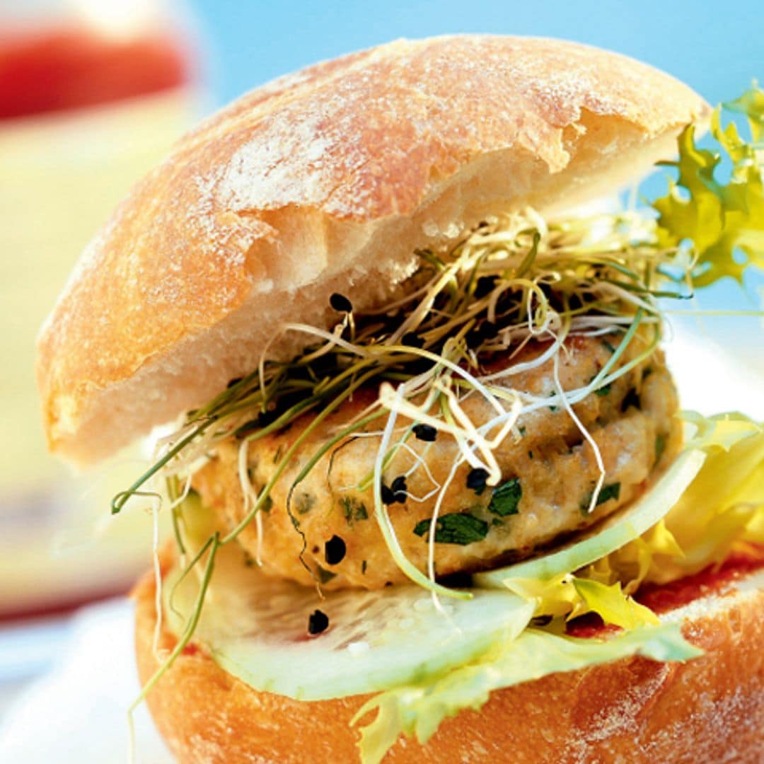 Hamburguesa de bacalao