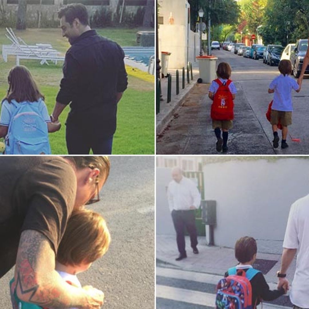 ¡Vuelta al cole! Mar Flores, Paula Echevarría, Fonsi Nieto... acompañan a sus pequeños en el primer día del curso