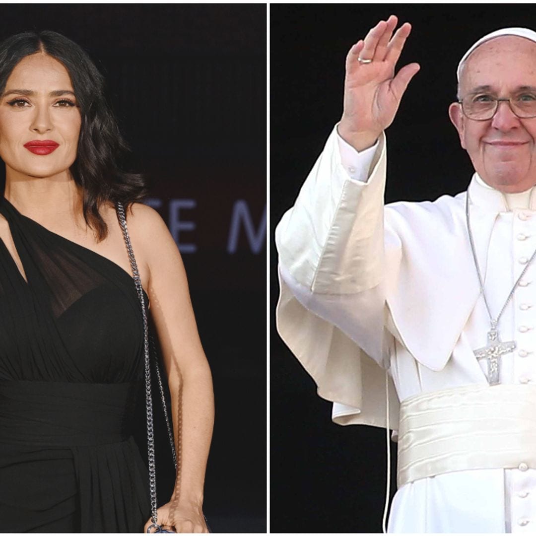 Salma Hayek se despide del Papa Francisco con un lindo recuerdo y un emotivo mensaje