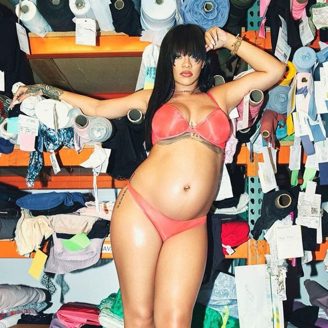 Rihanna hace viral su posado con lencería en la recta final de su embarazo