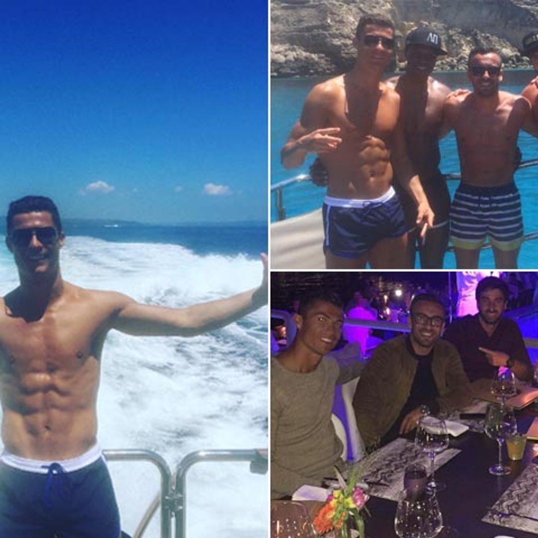 Cristiano Ronaldo se relaja en Ibiza con el 'Dream team' antes de la Eurocopa