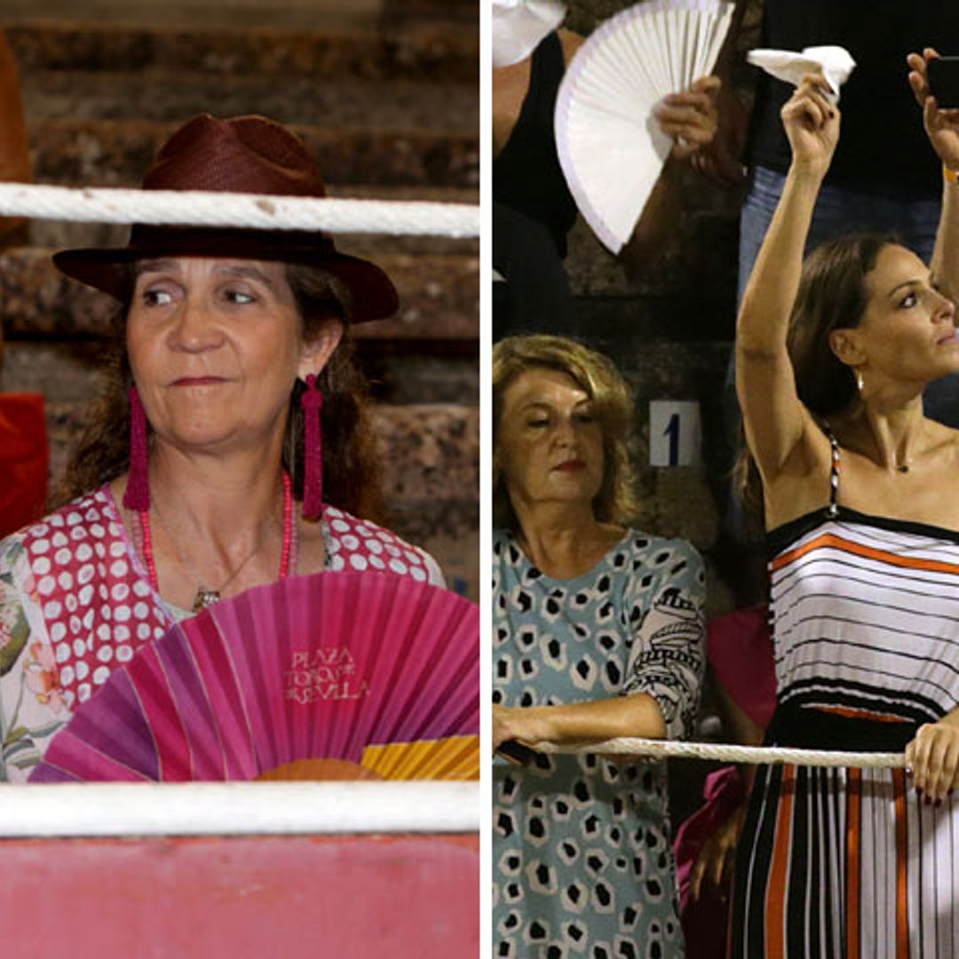 La infanta Elena, con sus hijos, y Eva González no quisieron perderse la corrida de toros de los hermanos Rivera