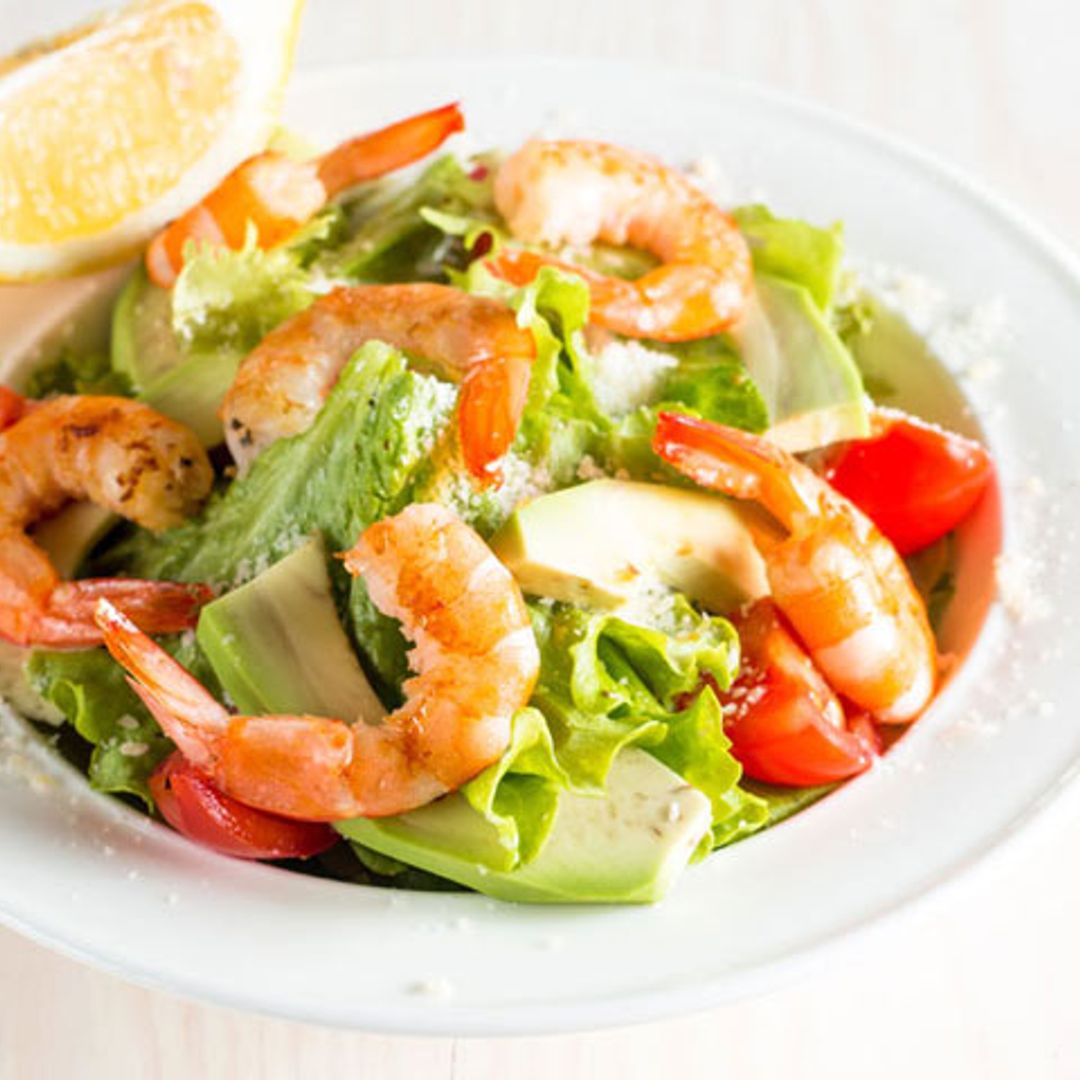 Ensalada de aguacate y gambas