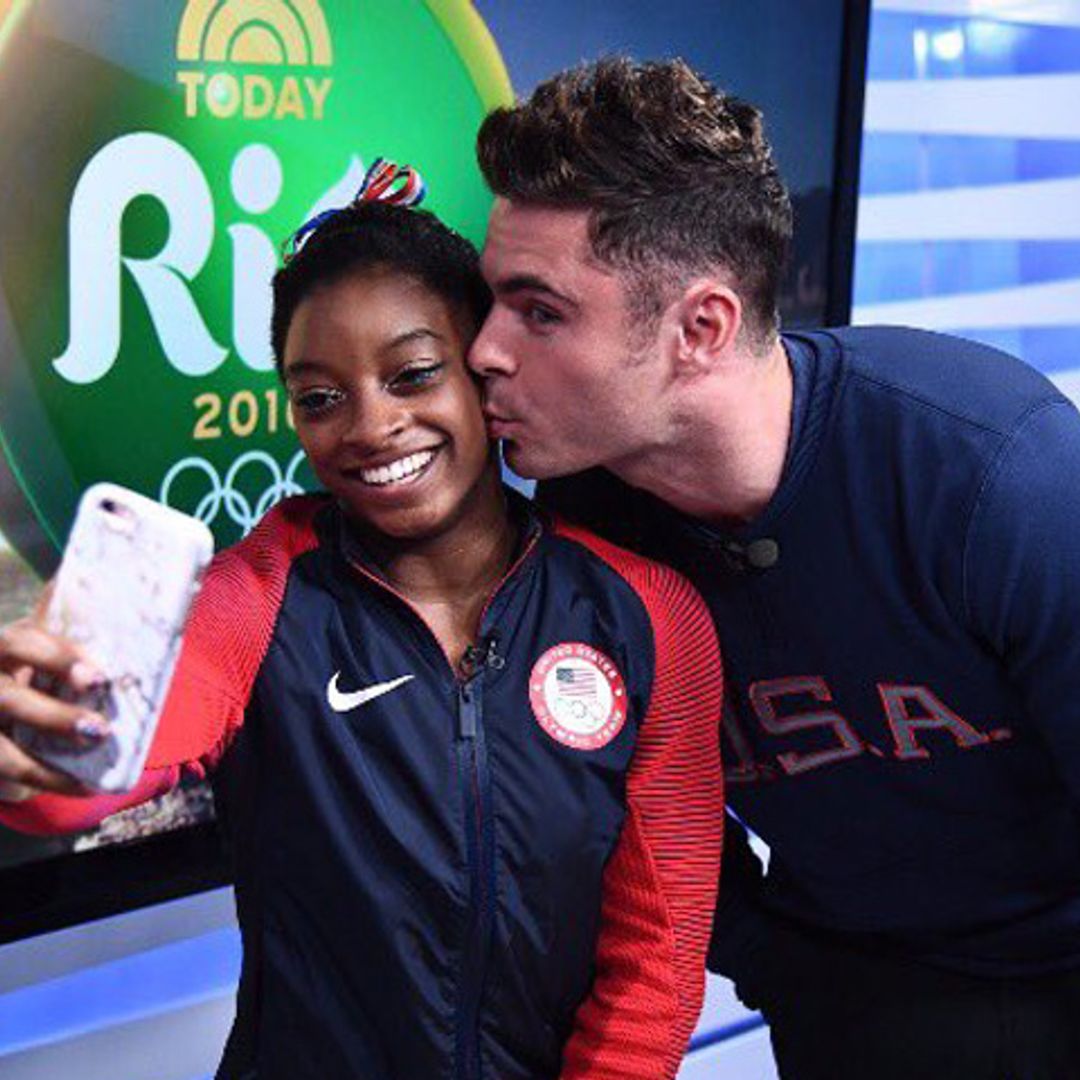 Simone Biles se despide de Río con cinco medallas y el beso de Zac Efron, su amor platónico