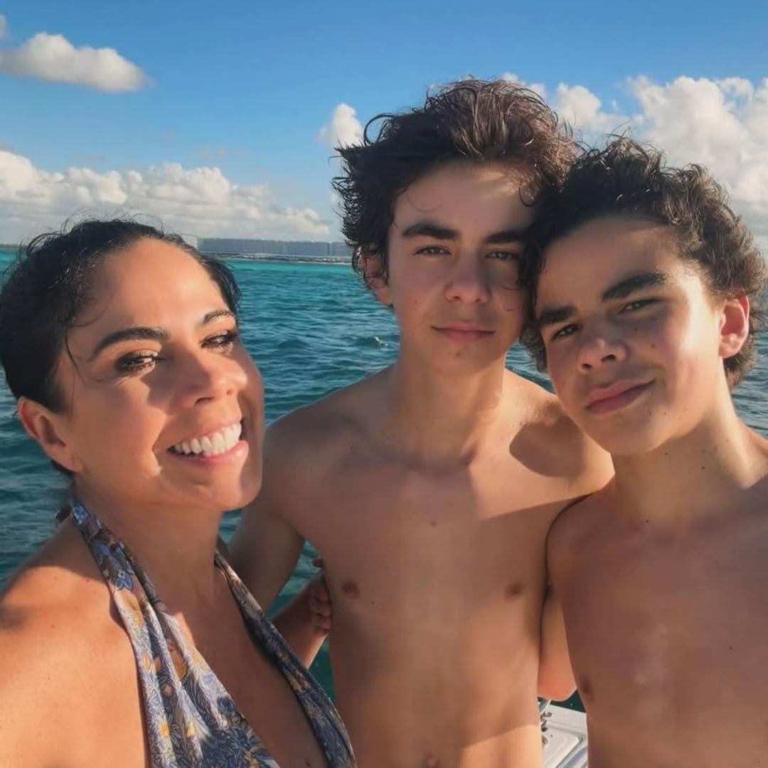 Paola Rojas y sus hijos disfrutan de un divertido fin de semana en la Riviera Maya