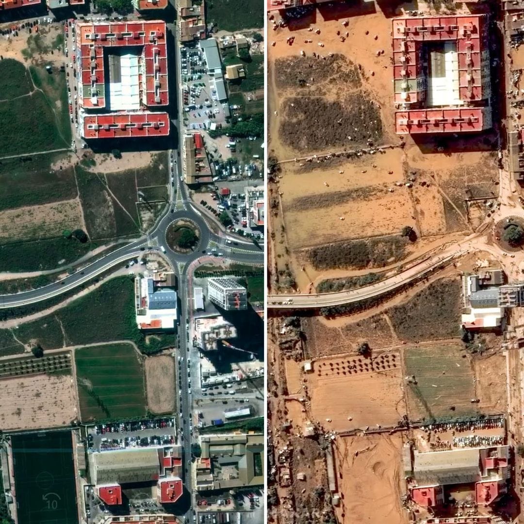 Las impactantes imágenes que muestran el antes y el después en Valencia