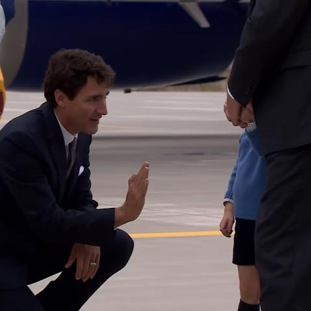 El momento en el que el pequeño George de Cambridge le niega un 'choca los cinco' al Primer Ministro de Canadá