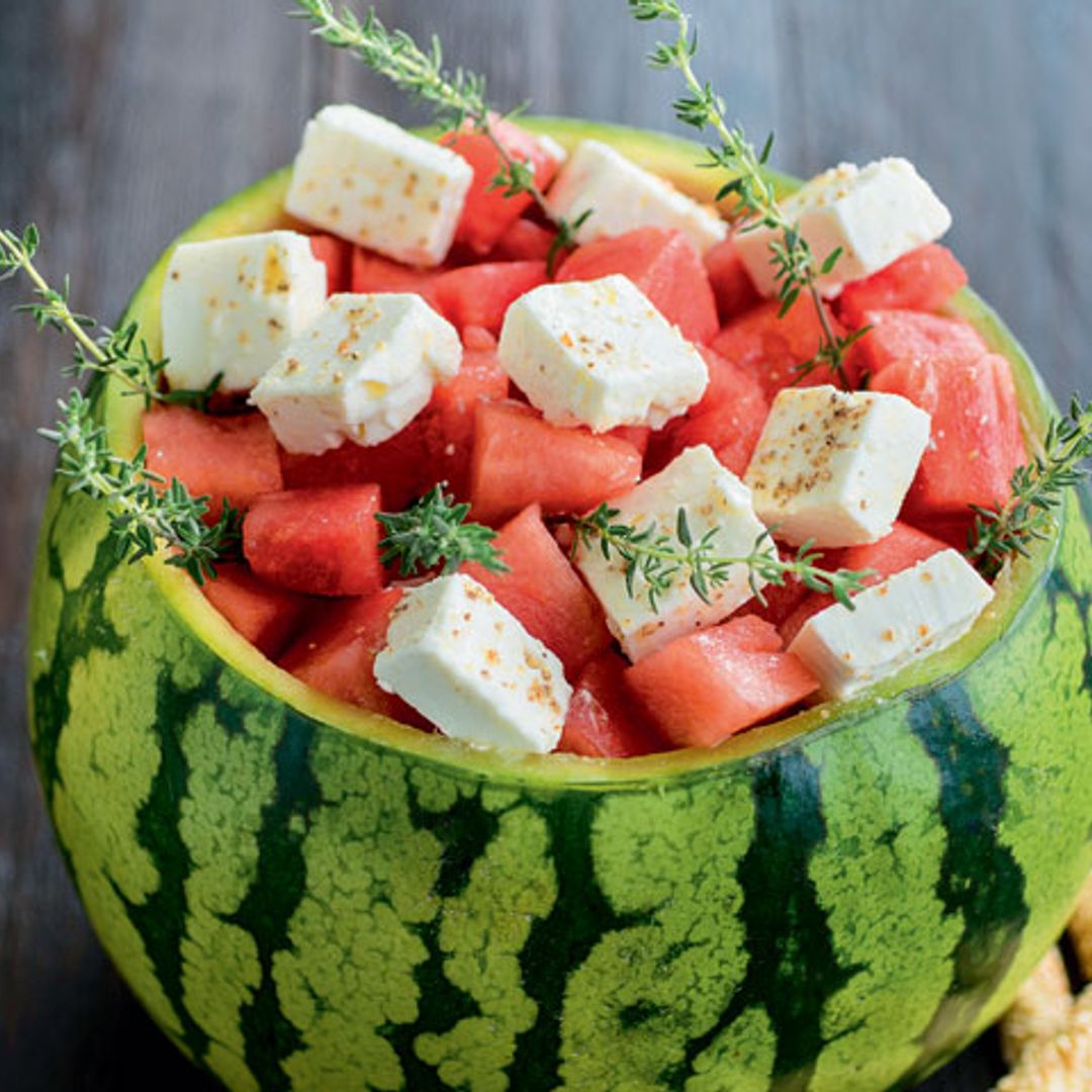 Ensalada de sandía y queso feta al tomillo