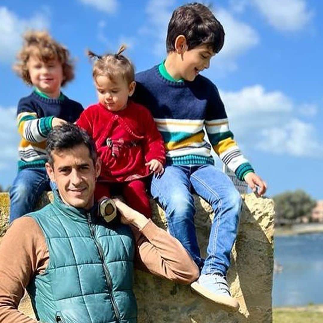 Los hijos de Víctor Janeiro y Beatriz Trapote se reencuentran con el diestro entre dibujos y abrazos