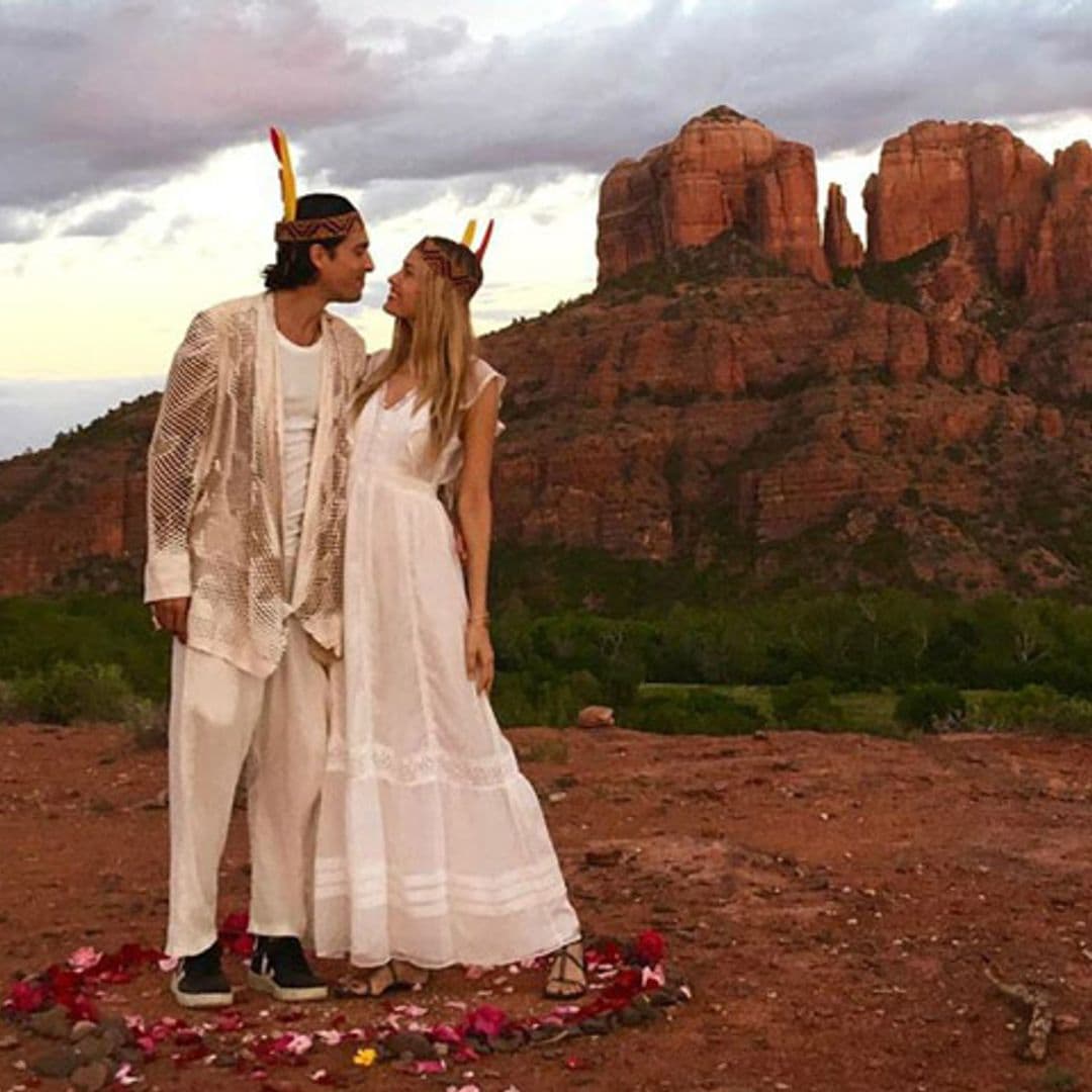 La boda apache de la modelo Petra Nemcova en medio del desierto