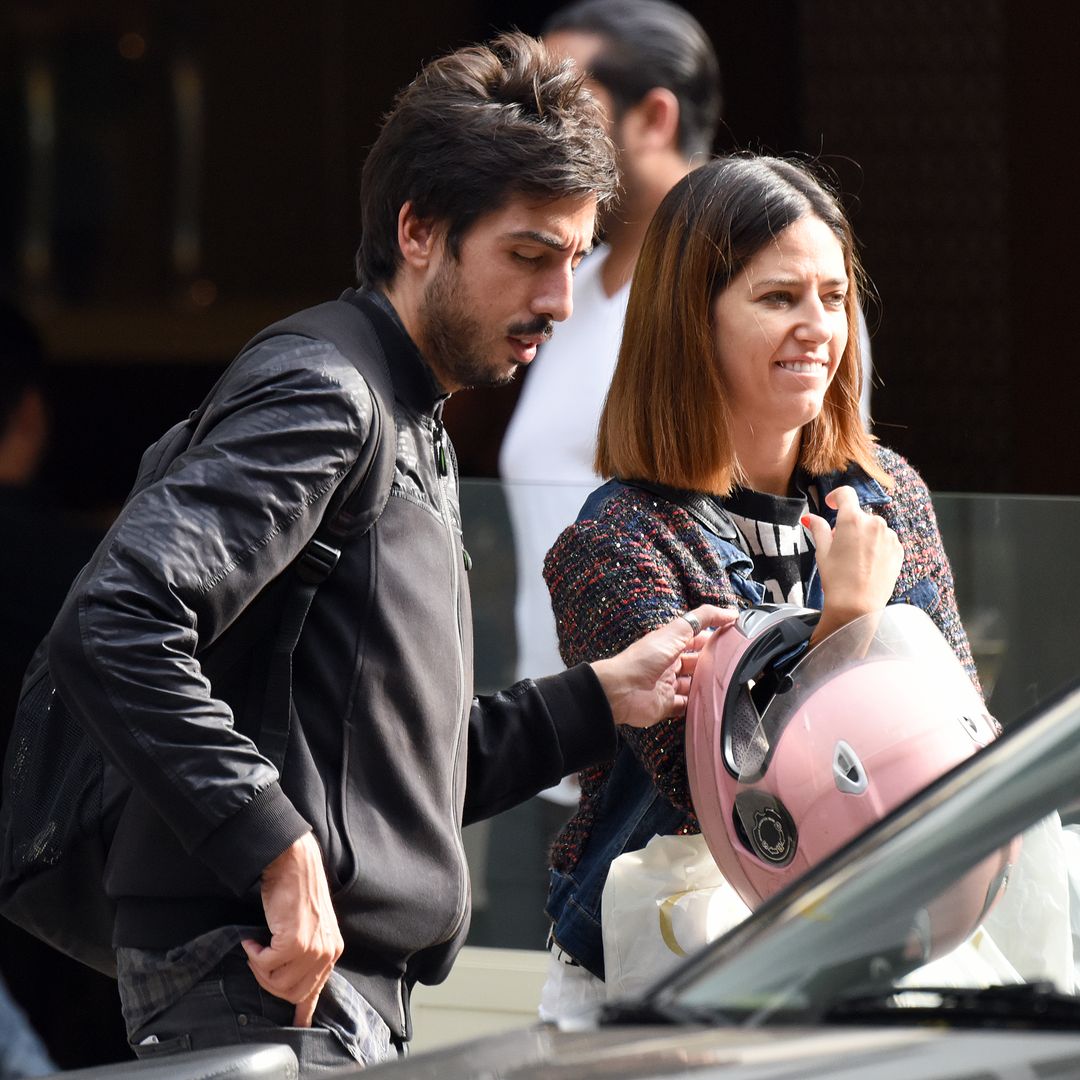 La presentadora Nuria Marín con su novio, el guionista Juanlu de Paolis, en Barcelona. 08/10/2016