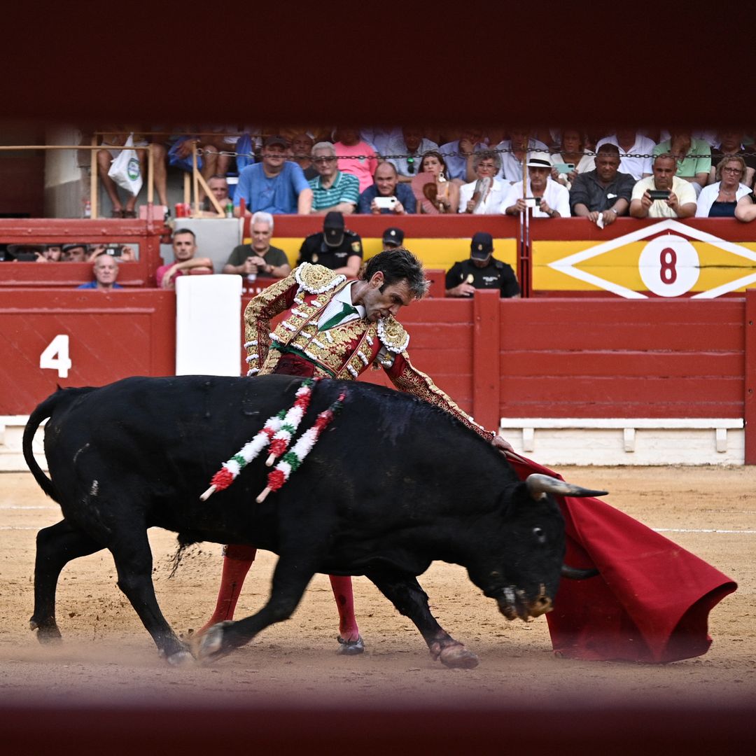 José Tomás dentro del ruedo con un toro