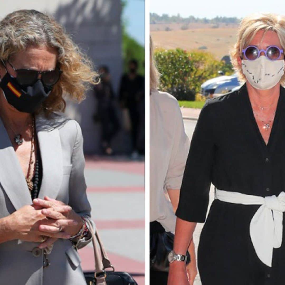 La infanta Elena, entre los numerosos amigos que han asistido al funeral del marido de Xandra Falcó