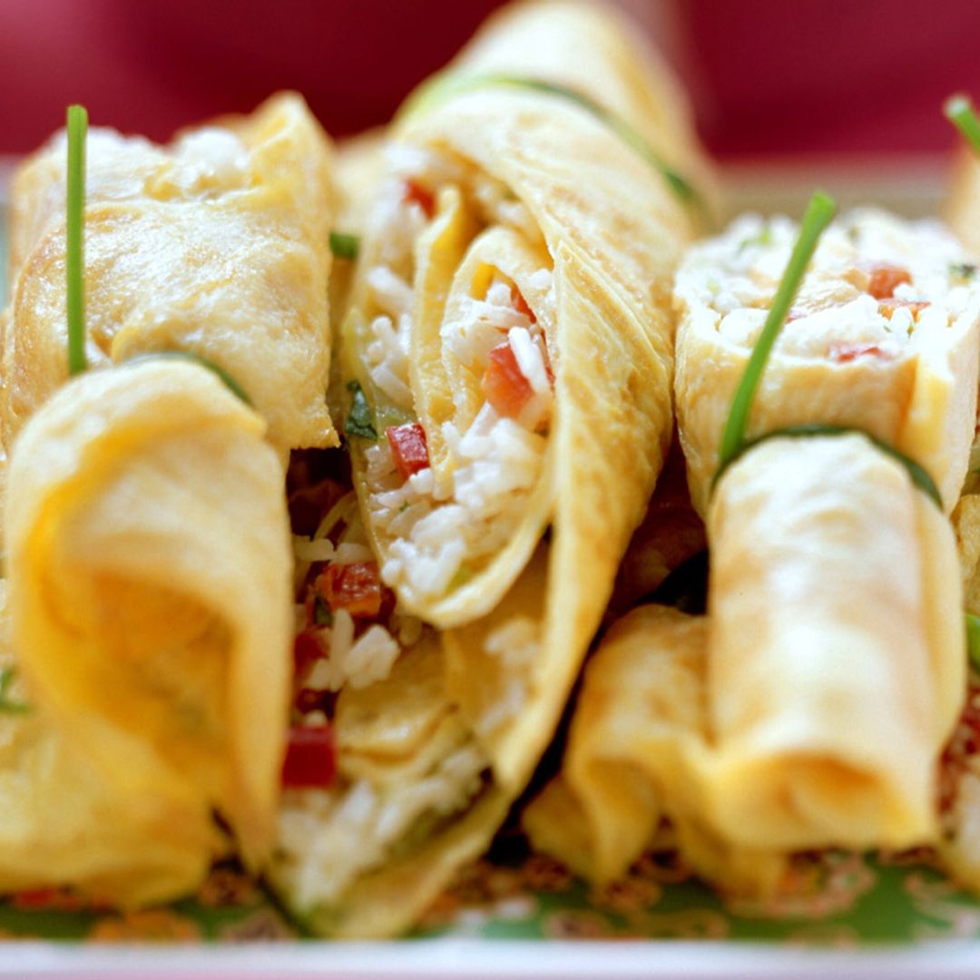 Tortillitas de arroz con verduras