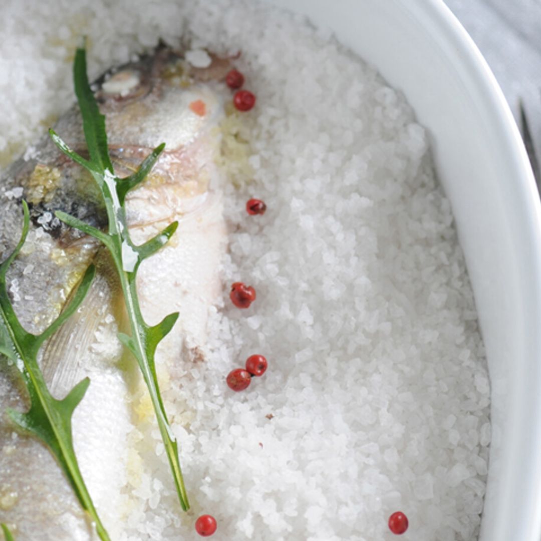 Lubina a la sal