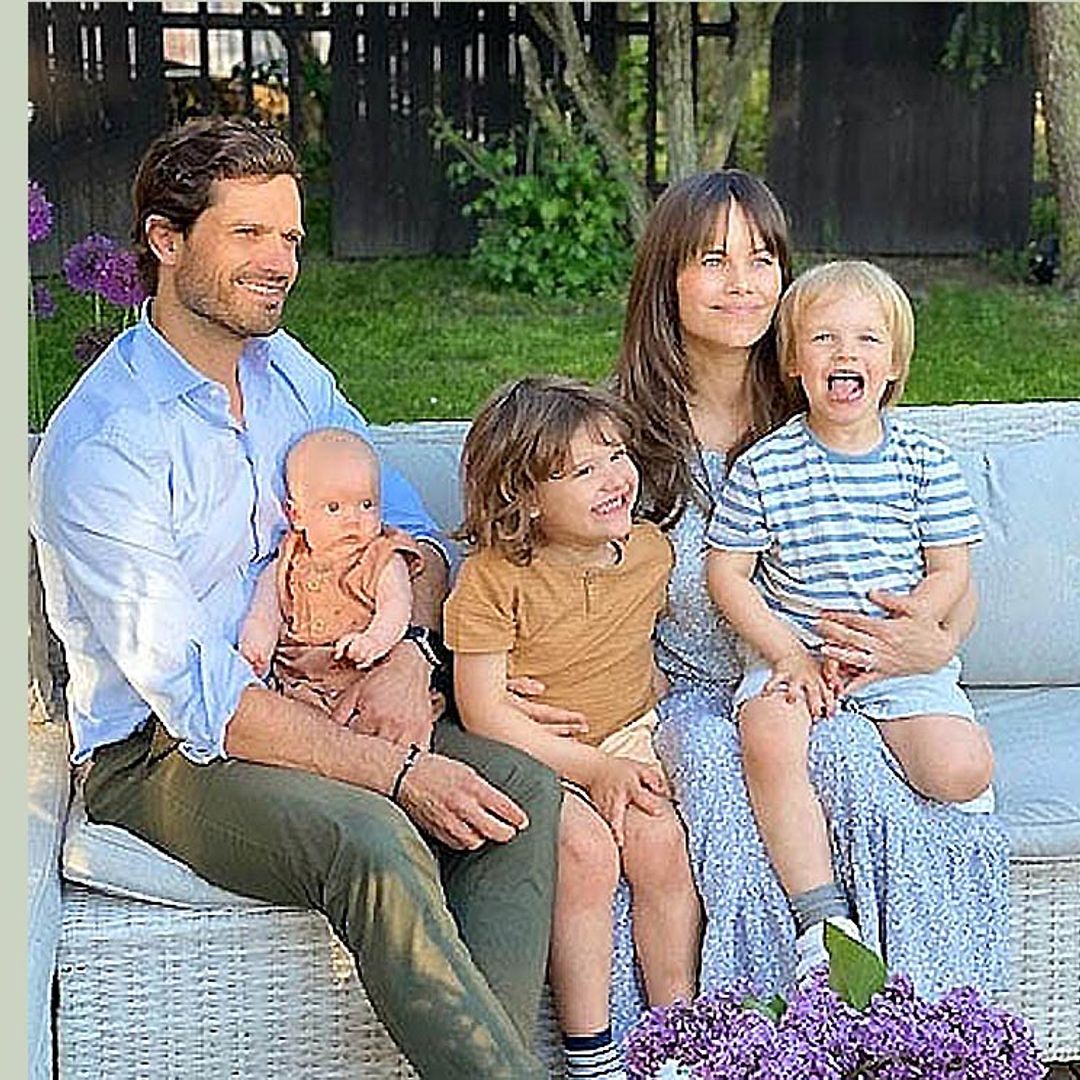 Los tres hijos de Carlos Felipe y Sofía de Suecia protagonizan su primer posado con sus padres