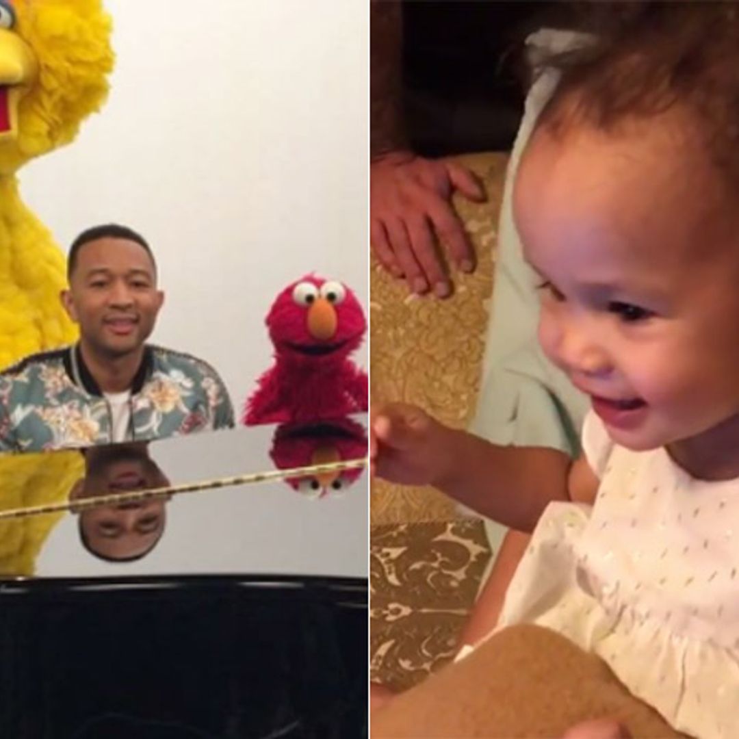 ¡Adorable! La reacción de la hija de John Legend al ver a su padre en Barrio Sésamo