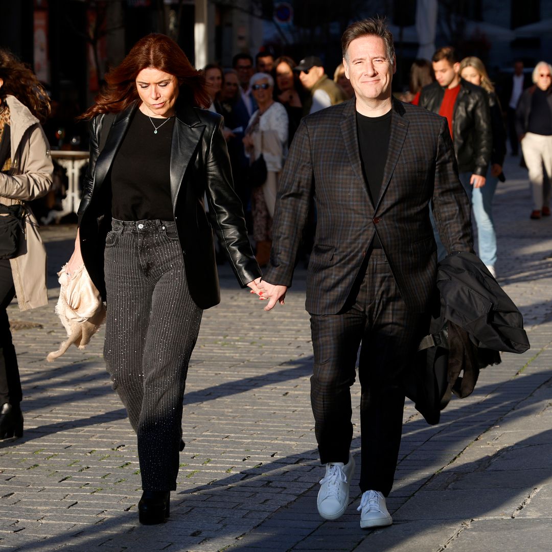 Carlos Latre y Yolanda Marcos llegan al Teatro Real para asistir al concierto de Diana Navarro. 6 de abril de 2025, en Madrid