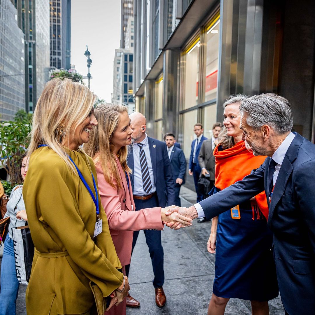 Amalia de Holanda, junto a su madre, la reina Máxima, en un auténtico cónclave de reyes y reinas en Nueva York