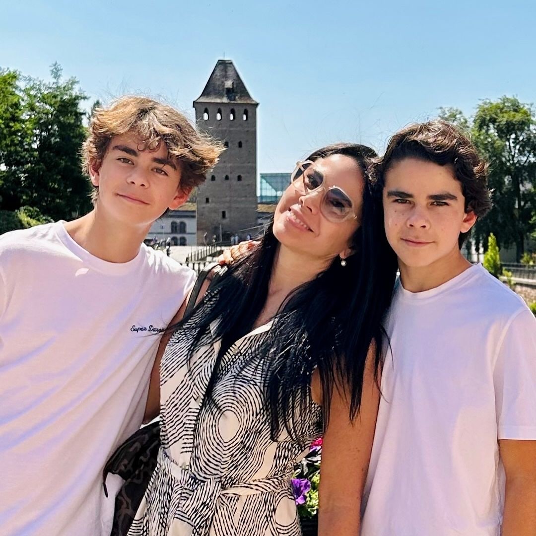 Paola Rojas y Zague celebran el cumpleaños 14 de sus gemelos, Leonardo y Paulo
