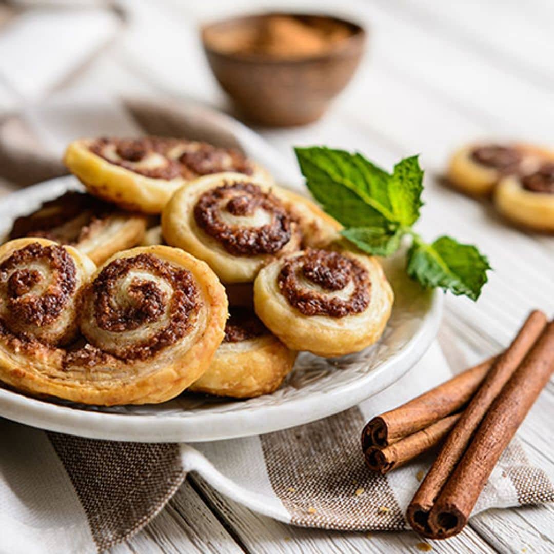 Palmeritas con canela