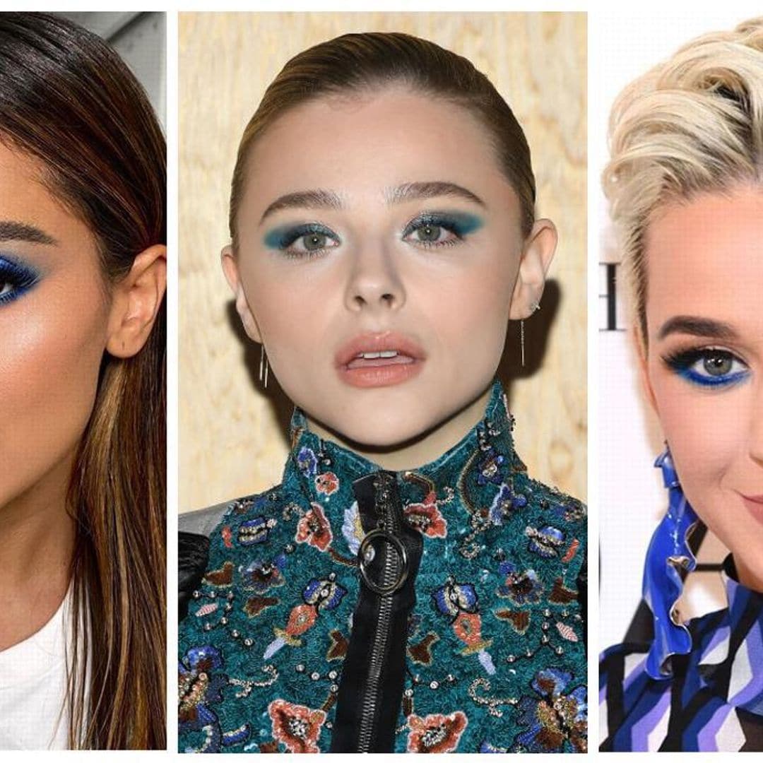 9 estrellas confirman que la sombra de ojos azul está de vuelta