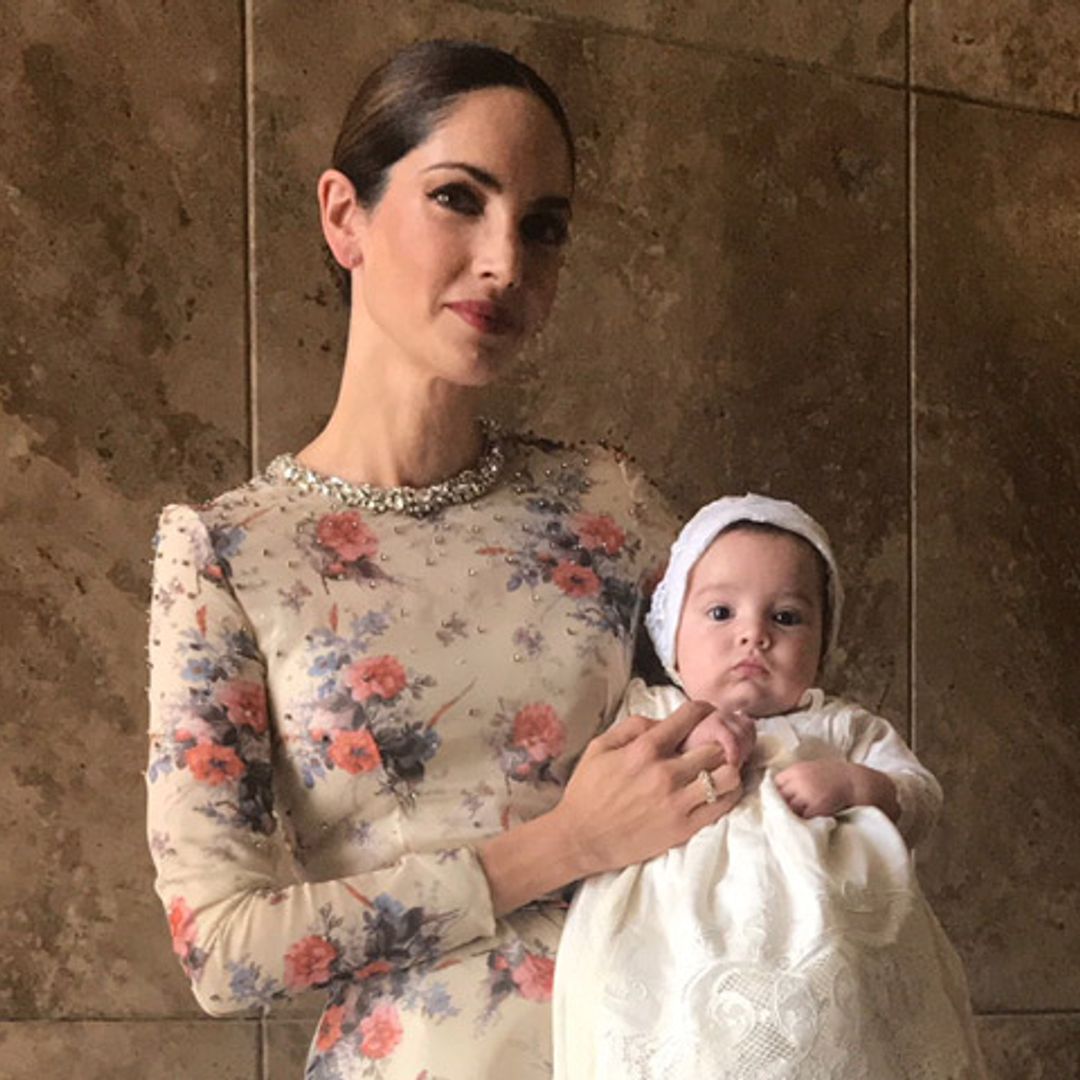 Eugenia Silva bautiza a su pequeño Jerónimo