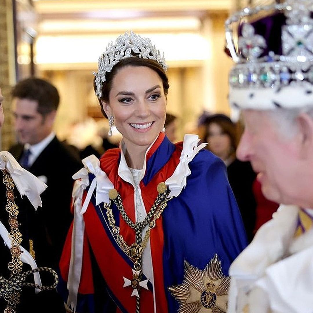 Los reyes Carlos y Camilla felicitan a la princesa de Gales recordando un momento inédito de la coronación