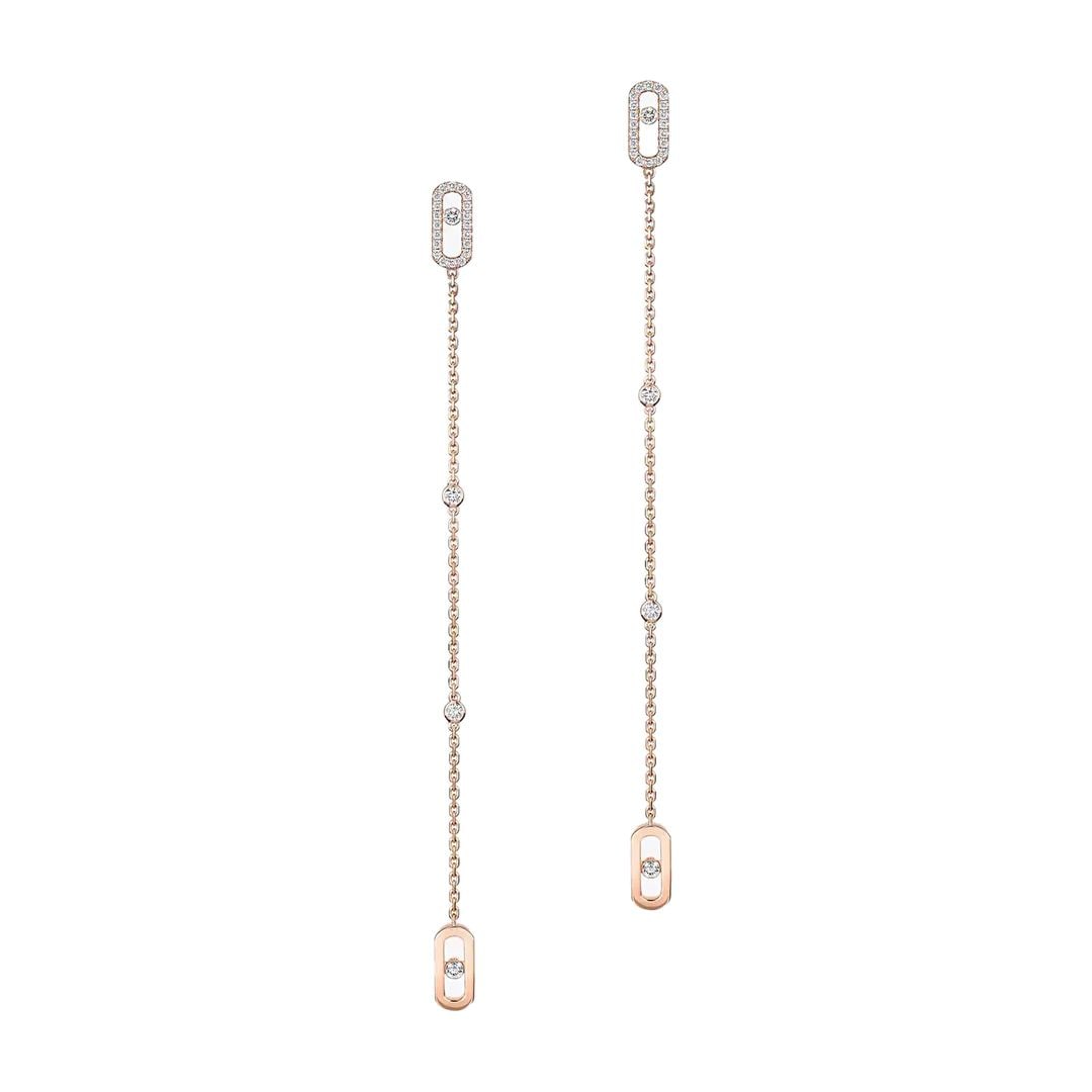 Pendientes de oro rosa y diamantes (3.680 €), de Messika