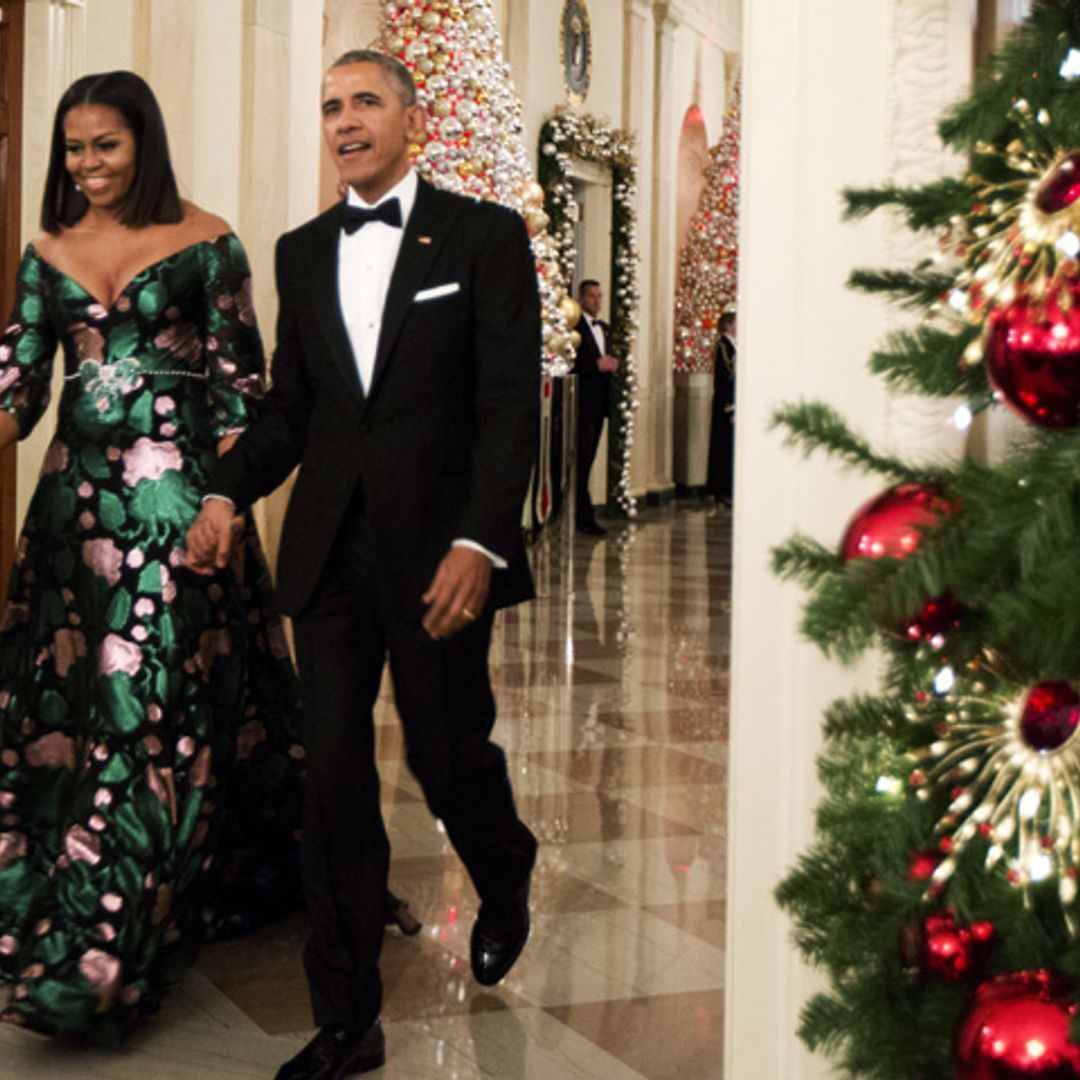 El curioso look navideño de Michelle Obama durante  la gala de los Kennedy Center Honors