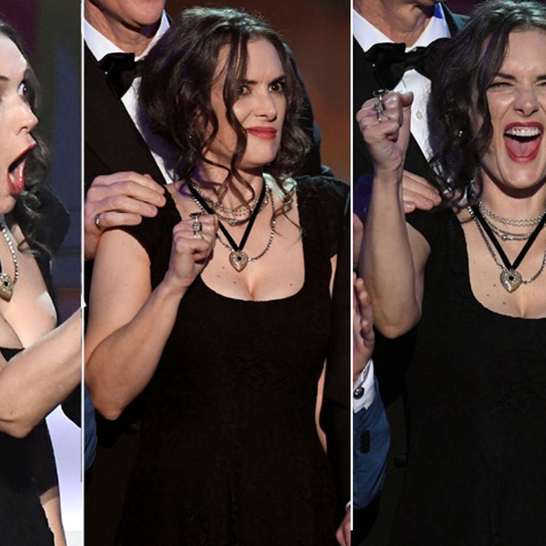 Del susto a la incredulidad: Las caras de Winona Ryder dejan sin palabras al público de los SAG