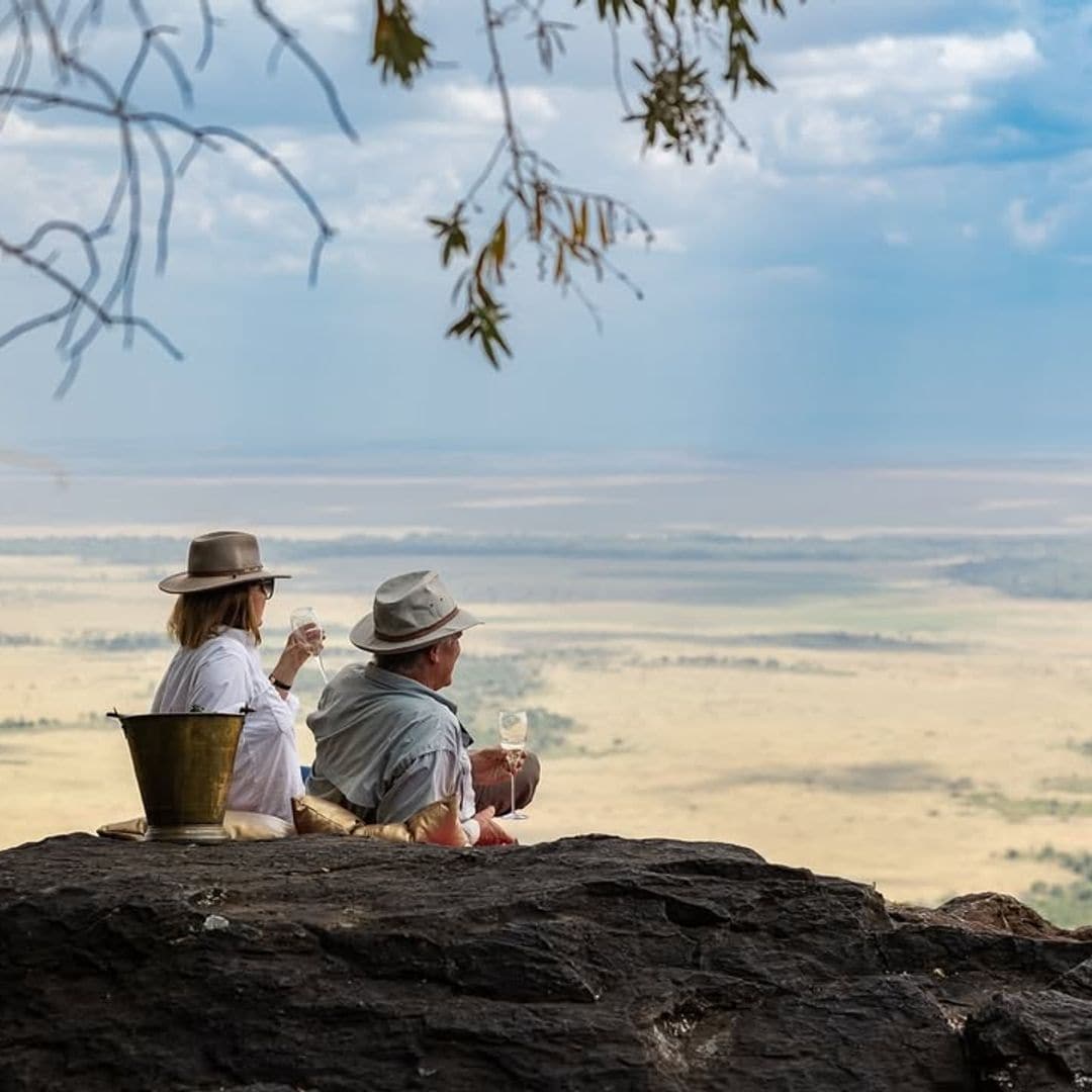 Pareja en Masai Mara, Kenia
