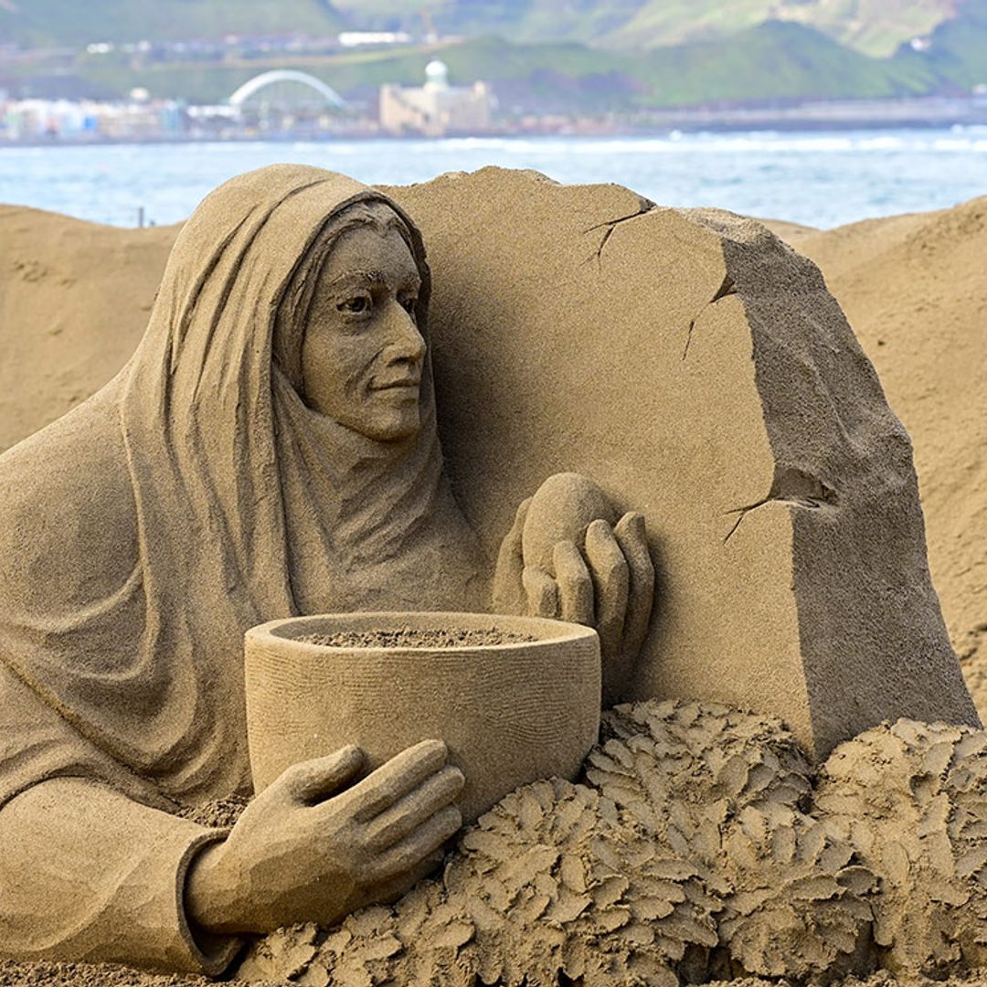 El Belén de arena, la postal navideña de Las Palmas de Gran Canaria