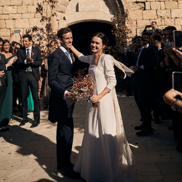Novia viral Marta con vestido de Irene Toledano