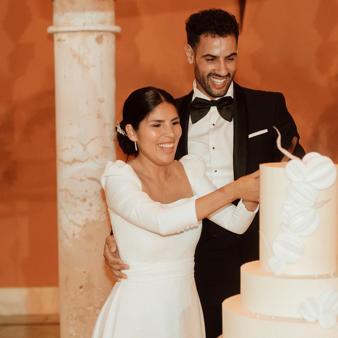 Isa Pantoja y Asraf Beno el día de su boda