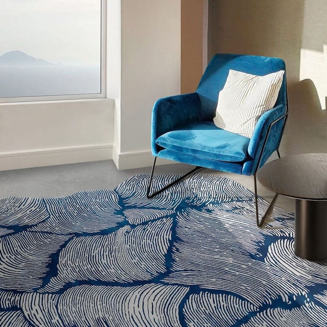 Alfombra con motivos de olas
