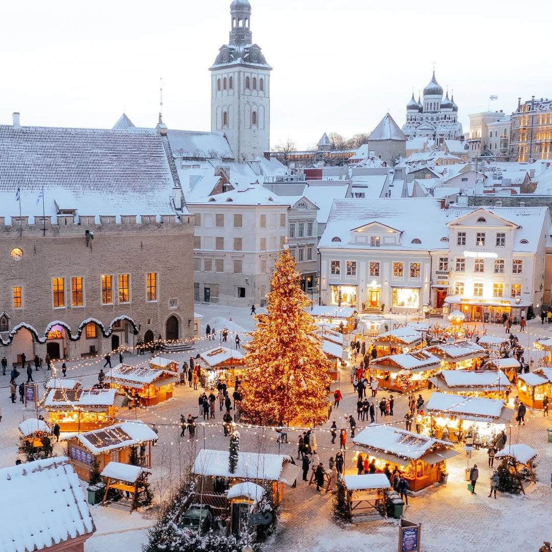 Tallin, Estonia, en Navidad