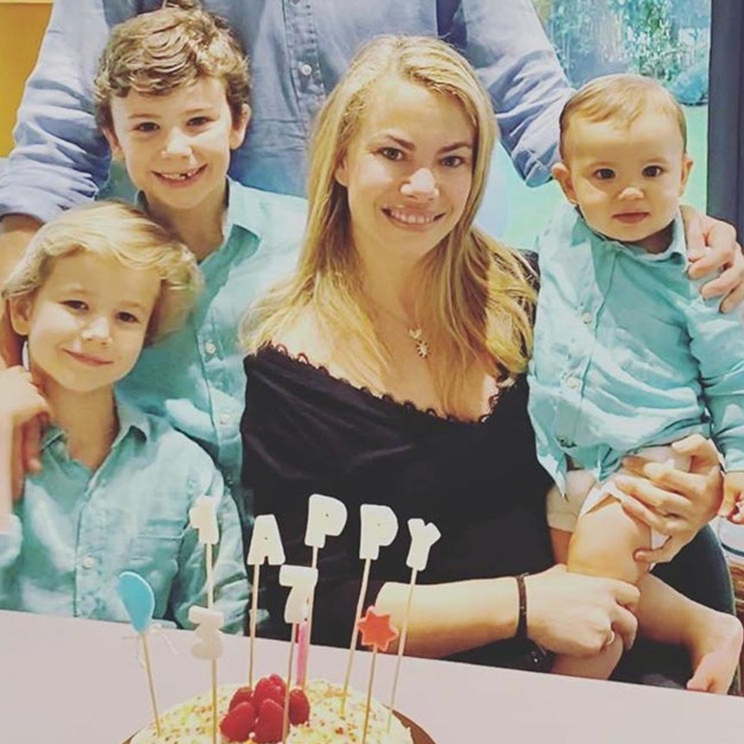 Globos, flores... ¡y rodeada de sus hijos! Carla Goyanes celebra un cumpleaños virtual