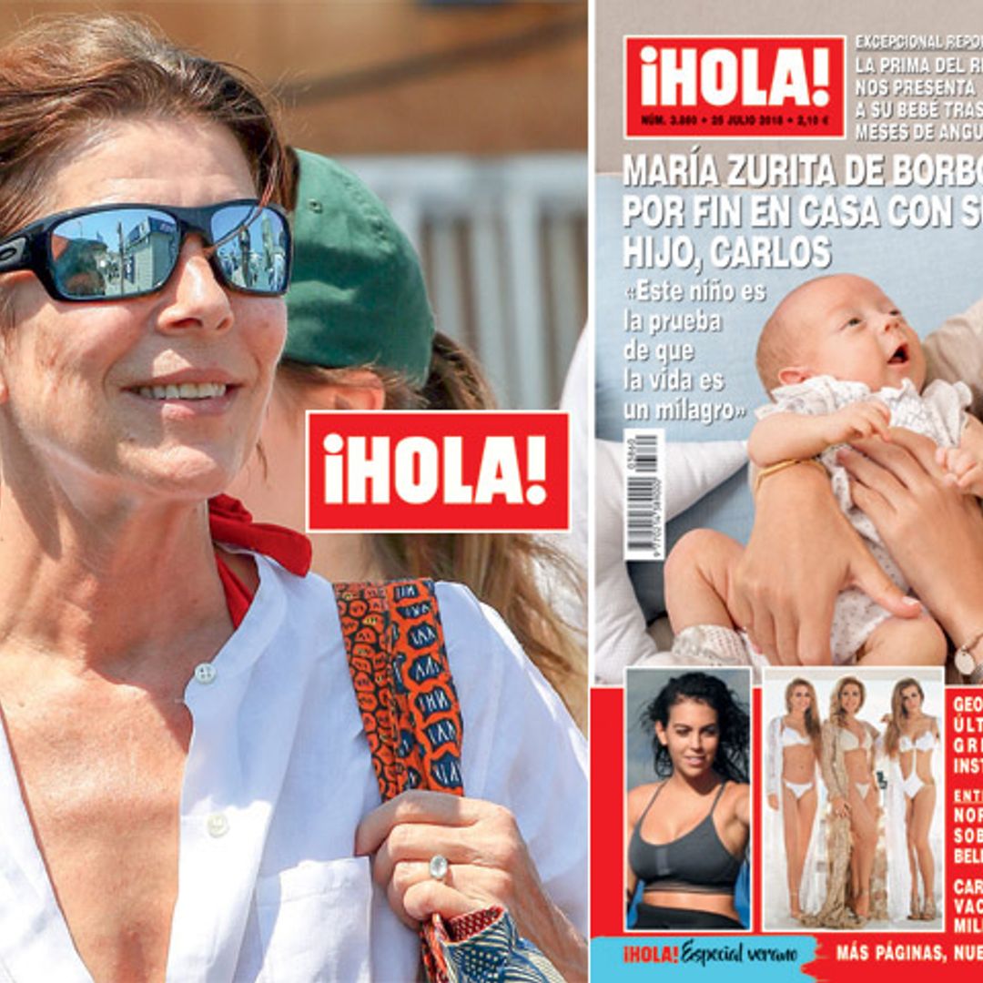 En ¡HOLA! Carolina de Mónaco, vacaciones en familia... 'y uno más'