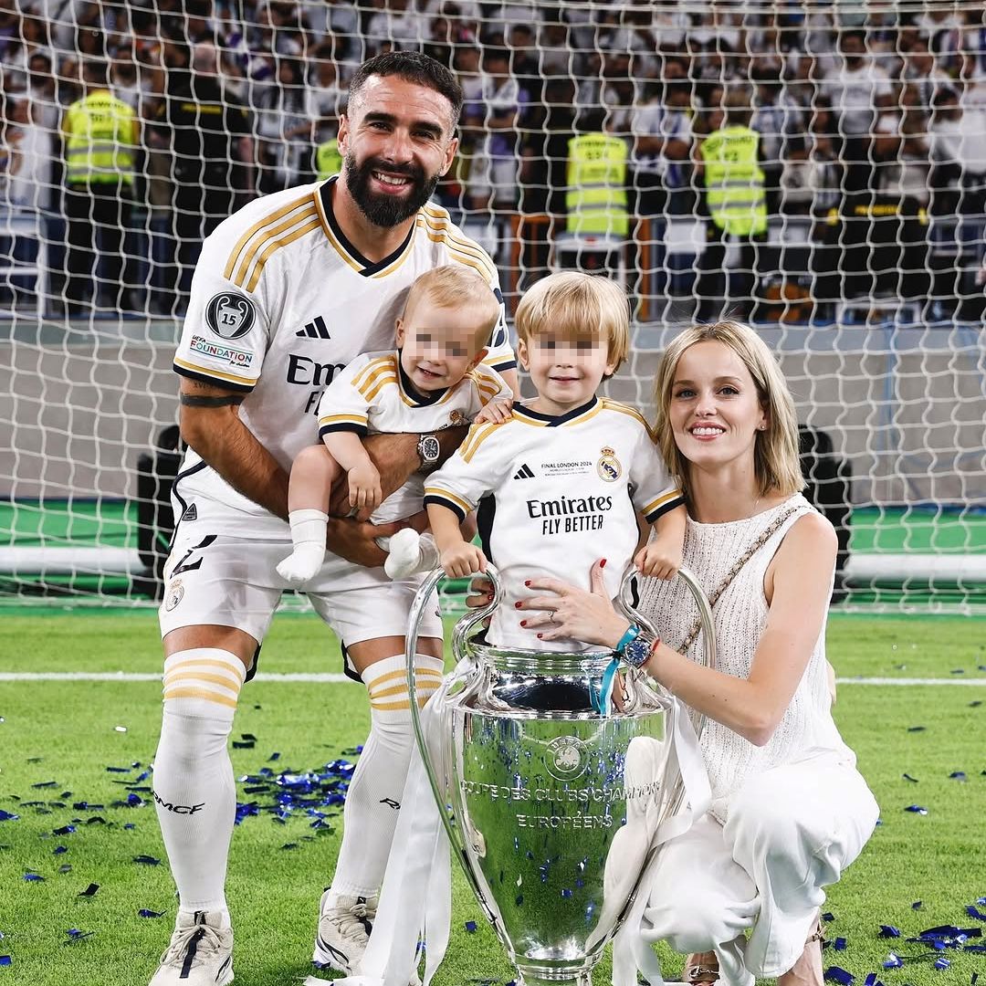 Dani Carvajal abandona el Real Madrid: así son su mujer y sus 2 hijos que tanto le apoyan en estos momentos