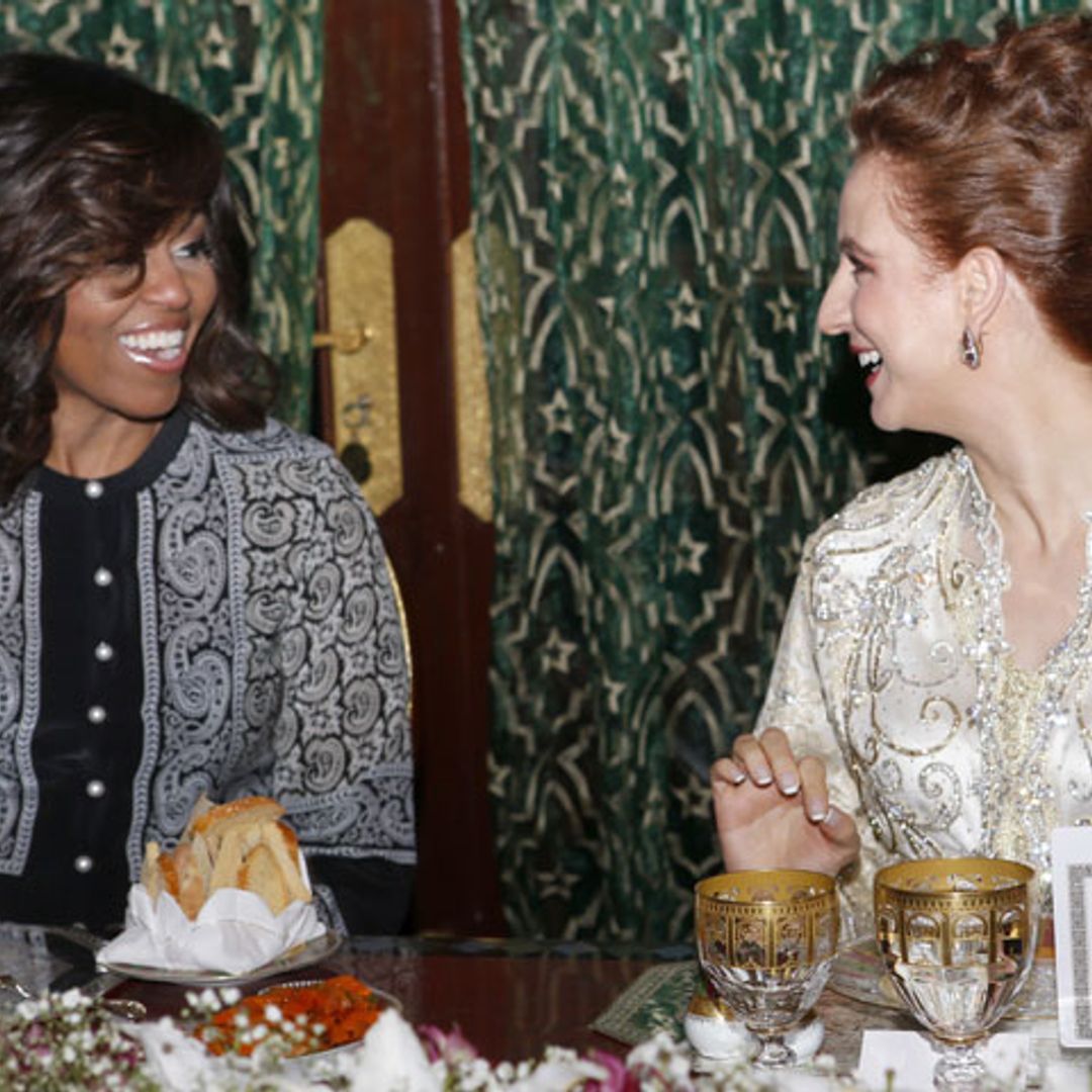 Salma de Marruecos obsequia a Michelle Obama y a Meryl Streep con un banquete de Ramadán