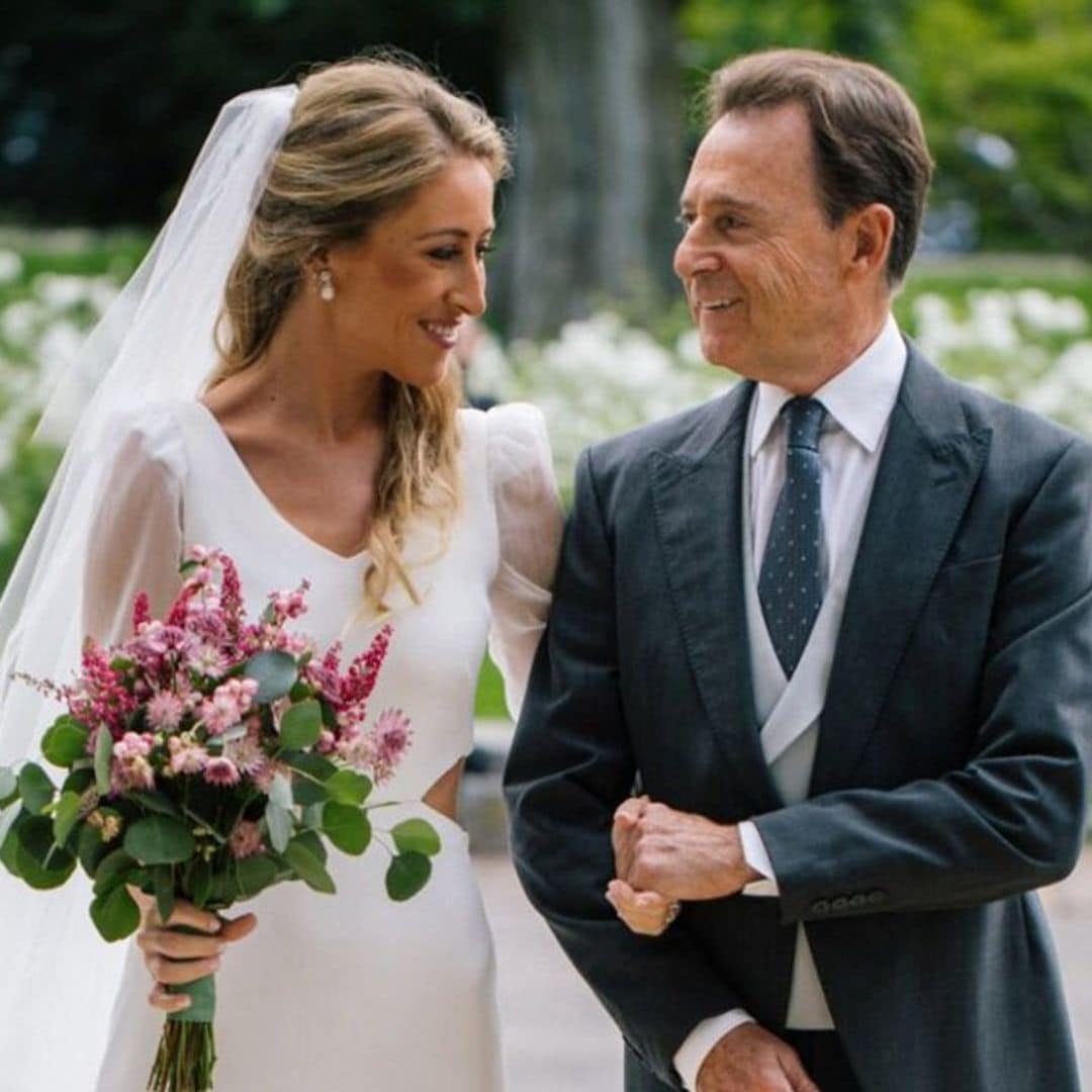 Matías Prats, orgulloso padrino en la boda de su hija, Marta