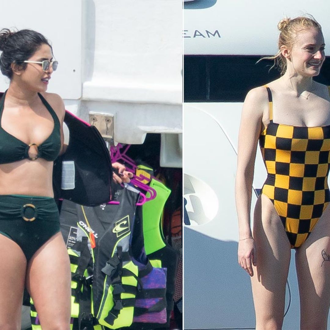 ¿Bañador o bikini? Priyanka Chopra y Sophie Turner disfrutan con estilo de una jornada en alta mar